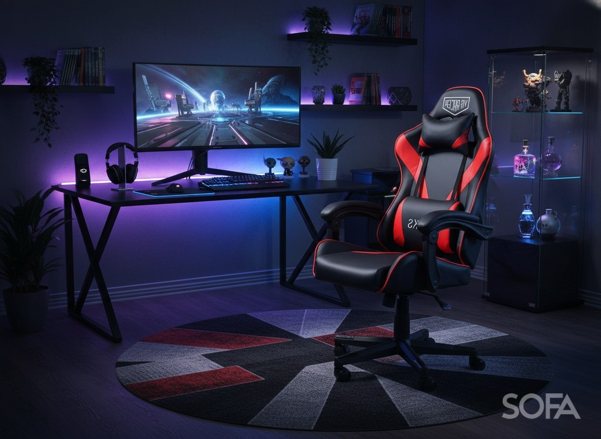 Крісло AMF VR Racer Dexter Djaks чорний/червоний
