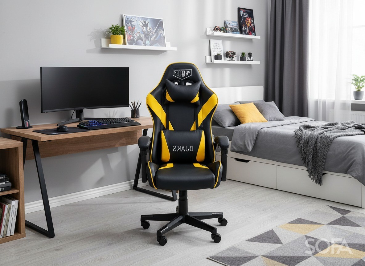 Крісло AMF VR Racer Dexter Djaks чорний/жовтий