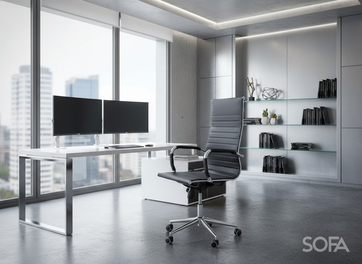 Крісло AMF Slim HB Хром Tilt Неаполь-20