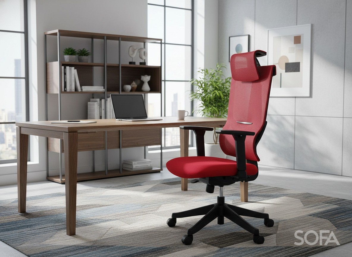 Крісло Barsky Red Fabric R-01