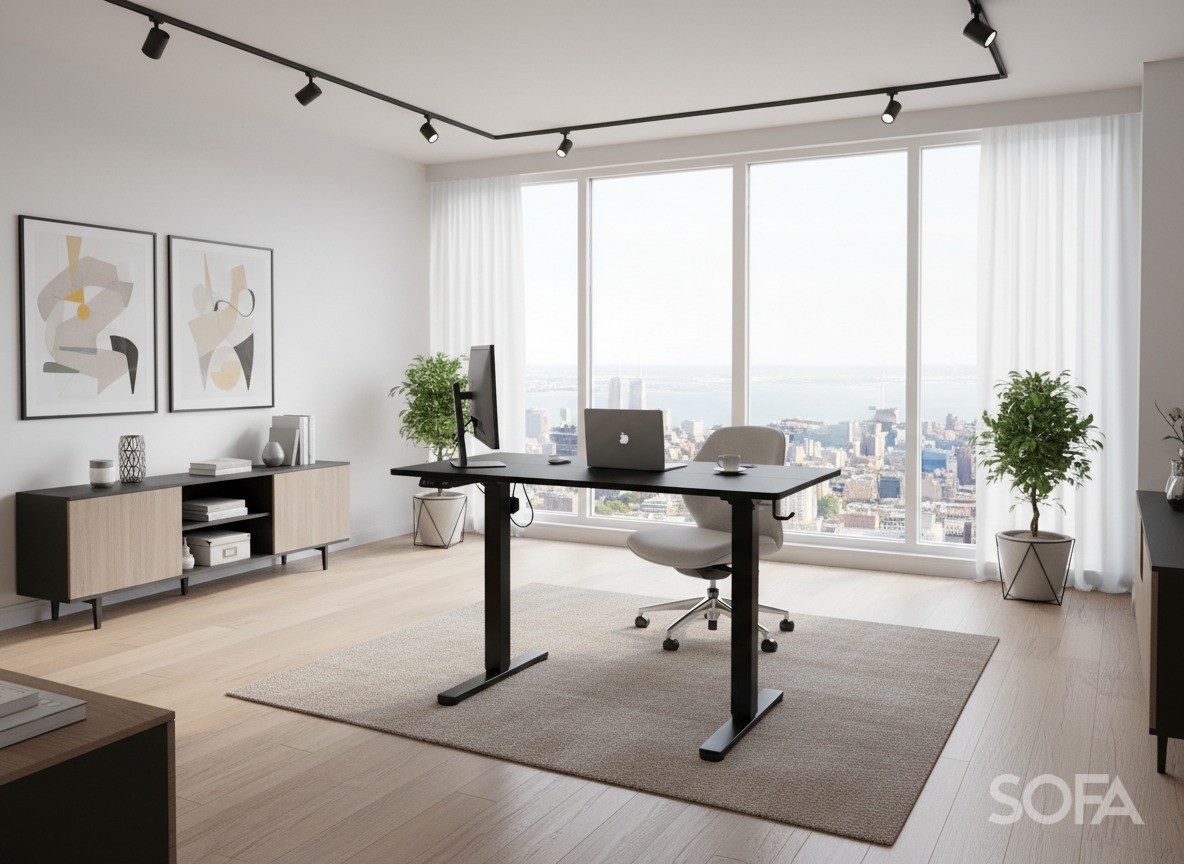 Регульований стіл Barsky StandUp black 1200*600 BST-01