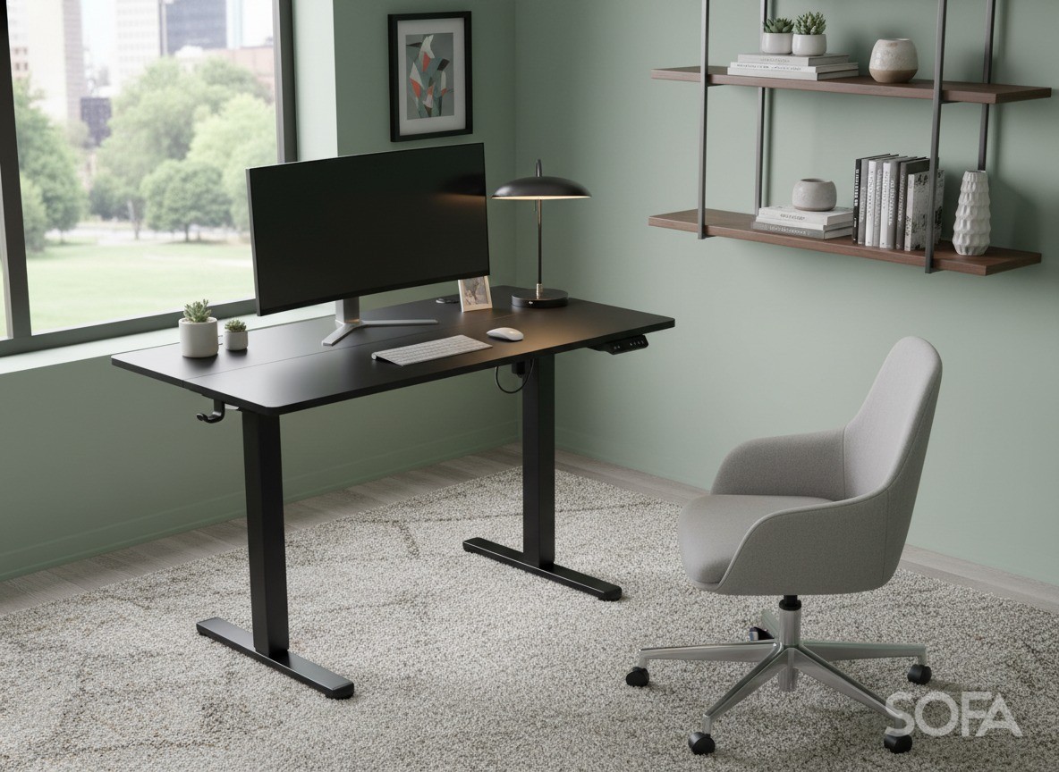 Регульований стіл Barsky StandUp black 1200*600 BST-01