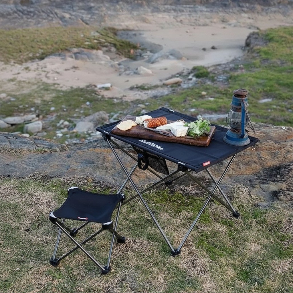 Стіл складаний Naturehike NH20JJ020,1680D Oxford / алюміній, розмір L, бежевий