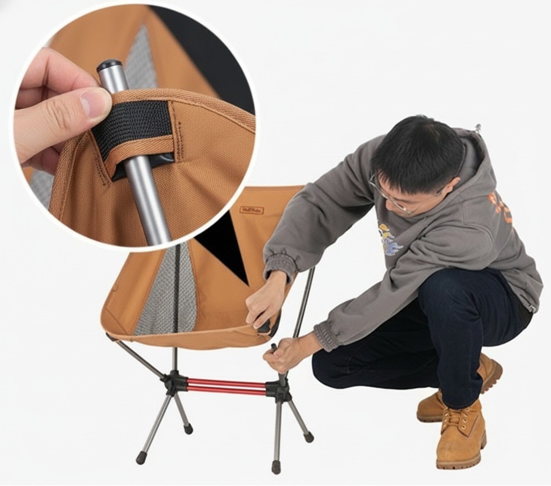 Стілець складаний надлегкий Naturehike Stellaluna L01 CNK2350JJ017, помаранчевий