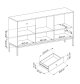 Комод PERFECT HOME Mono MKSZ154 Черные ножки / Беж песочный 8