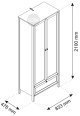 Шкаф 2D1S VMV KLARK Дуб крафт золотой 0