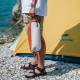 Стілець складаний Naturehike Moon YL08NH20JJ027, 600D Oxford / алюміній, біло-жовтогарячий 7