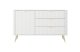 Комод PERFECT HOME Lante 1D3S/138 Білий / Золоті ніжки 2