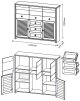 Комод бар 2D3W3S VMV INES Орех канадский 0