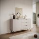 Комод PERFECT HOME Lante 1D3S/138 Беж / Черные ножки 6