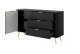 Комод PERFECT HOME Lante 1D3S/138 Чорний / Золоті ніжки 0
