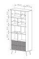 Стелаж PERFECT HOME Lante 2S Чорний / Чорні ніжки 5