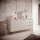 Комод PERFECT HOME Lante 2D3S/163 Біж / Чорні ніжки 5