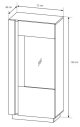 Вітрина низька PERFECT HOME Arco (Marco) 1D1W/72 Дуб артизан / Графіт 2