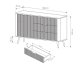 Комод PERFECT HOME Lante 1D3S/138 Чорний / Золоті ніжки 3