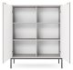 Комод высокий PERFECT HOME Nova K104 Серый / Черные ножки 1