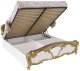 Кровать с подъёмным механизмом Миромарк ЕВА Белый глянец + Золото 0