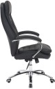 Кресло AMF Valencia хром НВ, механизм Anyfix, кожзам черный 2