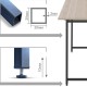 Стіл AMF розкладний Fold FL1000 (1000х600х750Н) чорний/Сірий Шифер 8