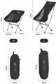 Стілець складаний ультралегкий Naturehike Stellaluna L04 CNK2450JJ015, розмір L, алюміній, сірий 3