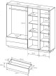 Шафа PERFECT HOME Arco (Marco) 4D2S/220 Білий глянець / Дуб грандсон 5