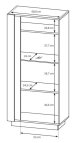 Вітрина низька PERFECT HOME Arco (Marco) 1D1W/72 Дуб артизан / Графіт 3