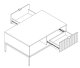 Стол журнальный PERFECT HOME Nova L104 Серый / Черные ножки 3