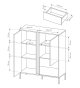 Комод высокий PERFECT HOME Dast (Fast) 2D2S/104 Беж 5