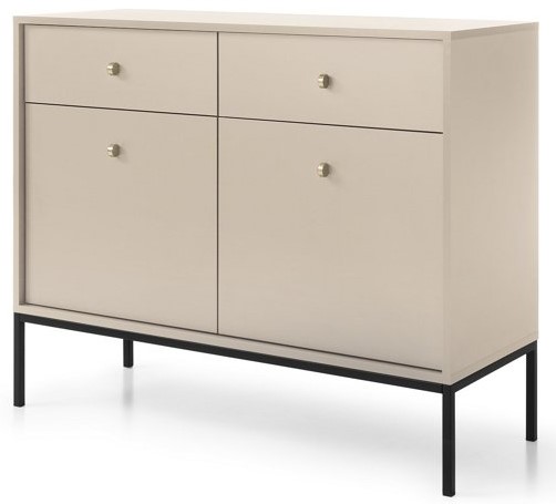 Комод PERFECT HOME Mono MKSZ104 Черные ножки / Беж песочный