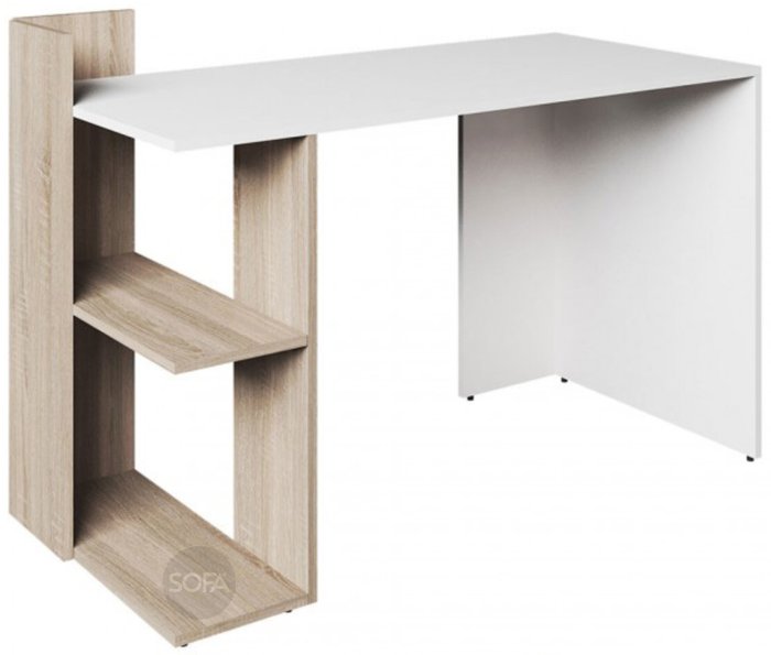 Стол письменный VMV HO shelf Белая платина + Дуб сонома