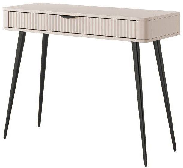 Стол туалетный PERFECT HOME Lante 1S/100 Беж / Черные ножки