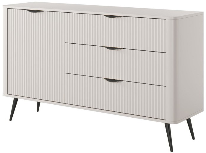 Комод PERFECT HOME Lante 1D3S/138 Беж / Черные ножки