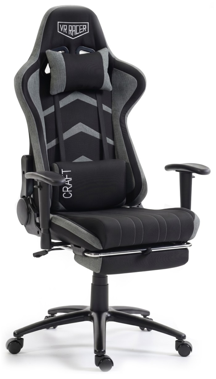 Кресло AMF VR Racer Textile Craft черный/серый
