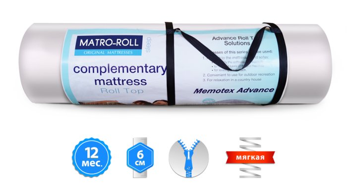Матрац топер MEMOTEX ADVANCE / МЕМОТЕКС АДВАНС незгорнутий
