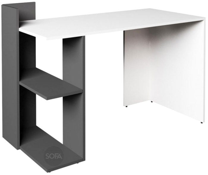 Стол письменный VMV HO shelf Белая платина + Графит