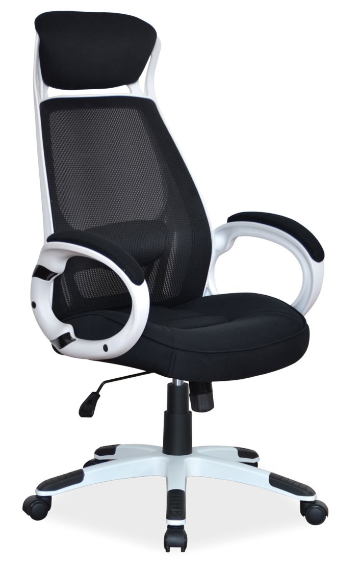 Кресло SIGNAL компьютерное поворотное Q-409 Черный-белый каркас