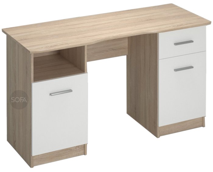 Стіл письмовий BIU 2D1S 140 VMV JOY Дуб сонома + Білий