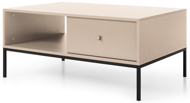 Стол журнальный PERFECT HOME Mono ML104 Черные ножки / Беж песочный