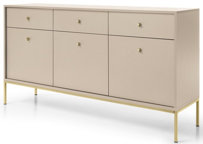 Комод PERFECT HOME Mono MKSZ154 Золоті ніжки / Беж пісочний