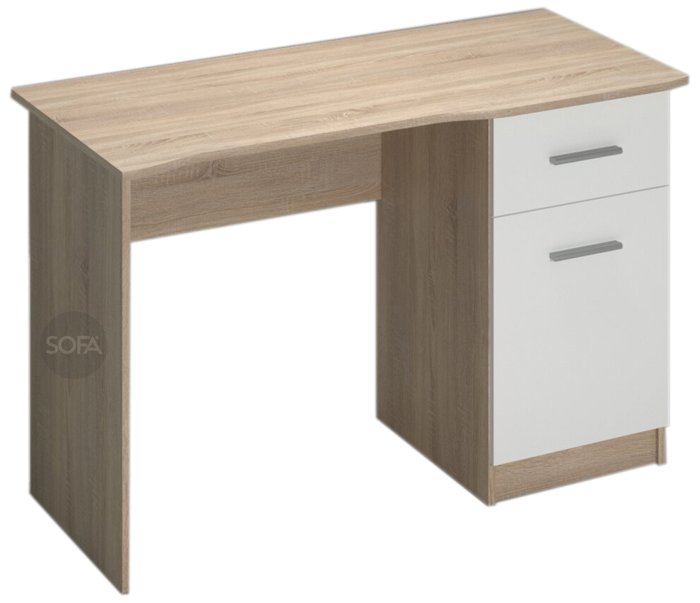 Стіл письмовий BIU 1D1S 120 VMV JOY Дуб сонома + Білий