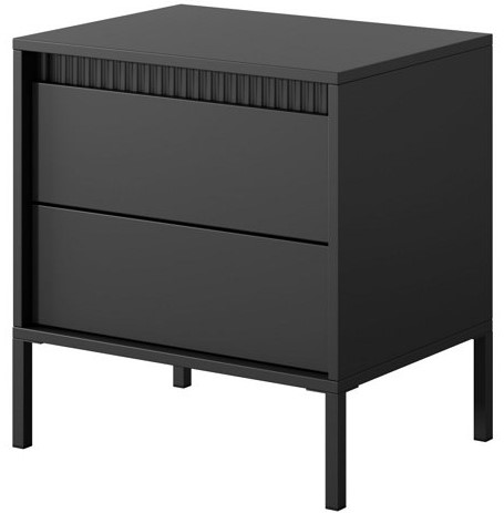 Тумба приліжкова PERFECT HOME Senso 2S/53 Чорний