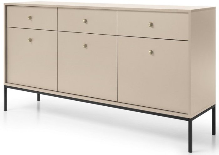 Комод PERFECT HOME Mono MKSZ154 Черные ножки / Беж песочный