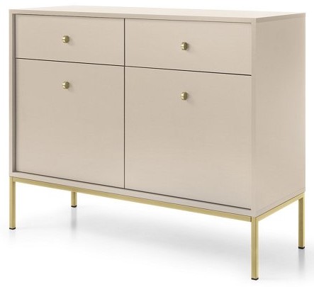 Комод PERFECT HOME Mono MKSZ104 Золоті ніжки / Беж пісочний