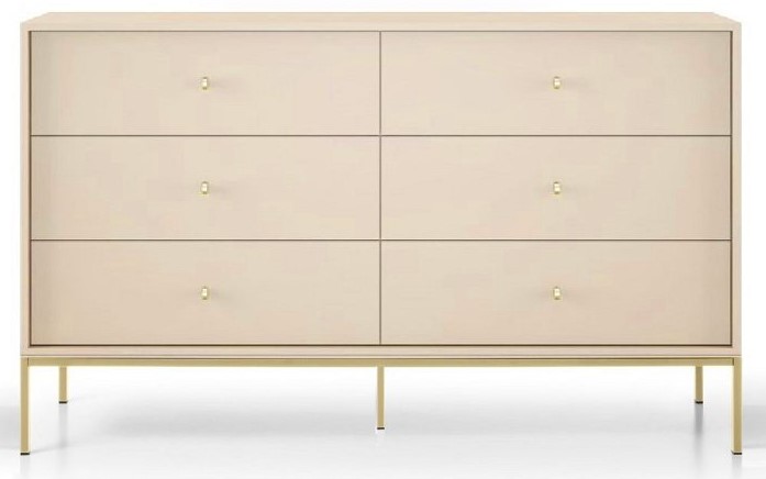 Комод PERFECT HOME Mono MKS154 Золоті ніжки / Беж пісочний