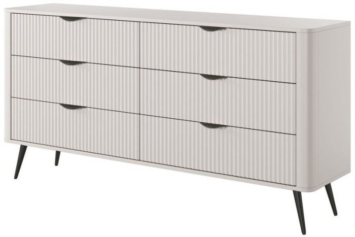 Комод PERFECT HOME Lante 6S/163 Беж / Черные ножки