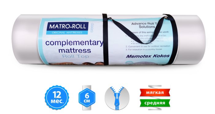 Матрас топпер MEMOTEX KOKOS / МЕМОТЕКС КОКОС несвернутый