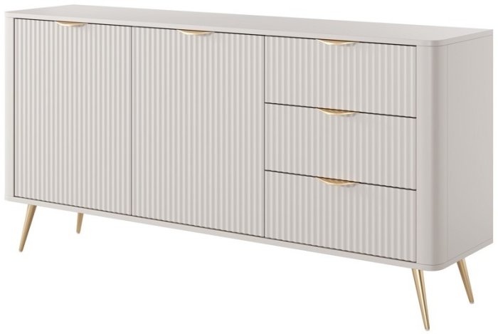 Комод PERFECT HOME Lante 2D3S/163 Беж / Золотые ножки