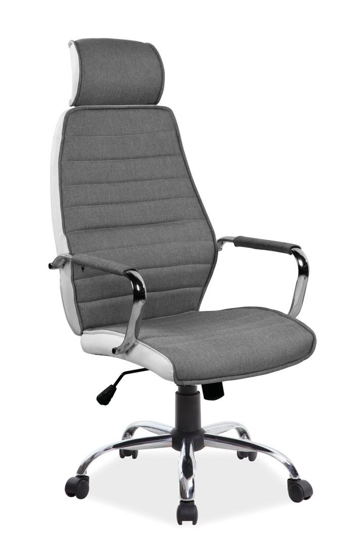 Кресло SIGNAL компьютерное поворотное Q-035 Серый-белый