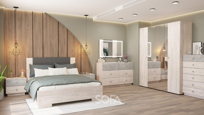 Спальня Світ Меблів ВИВИАН Артвуд светлый + Ателье светлый