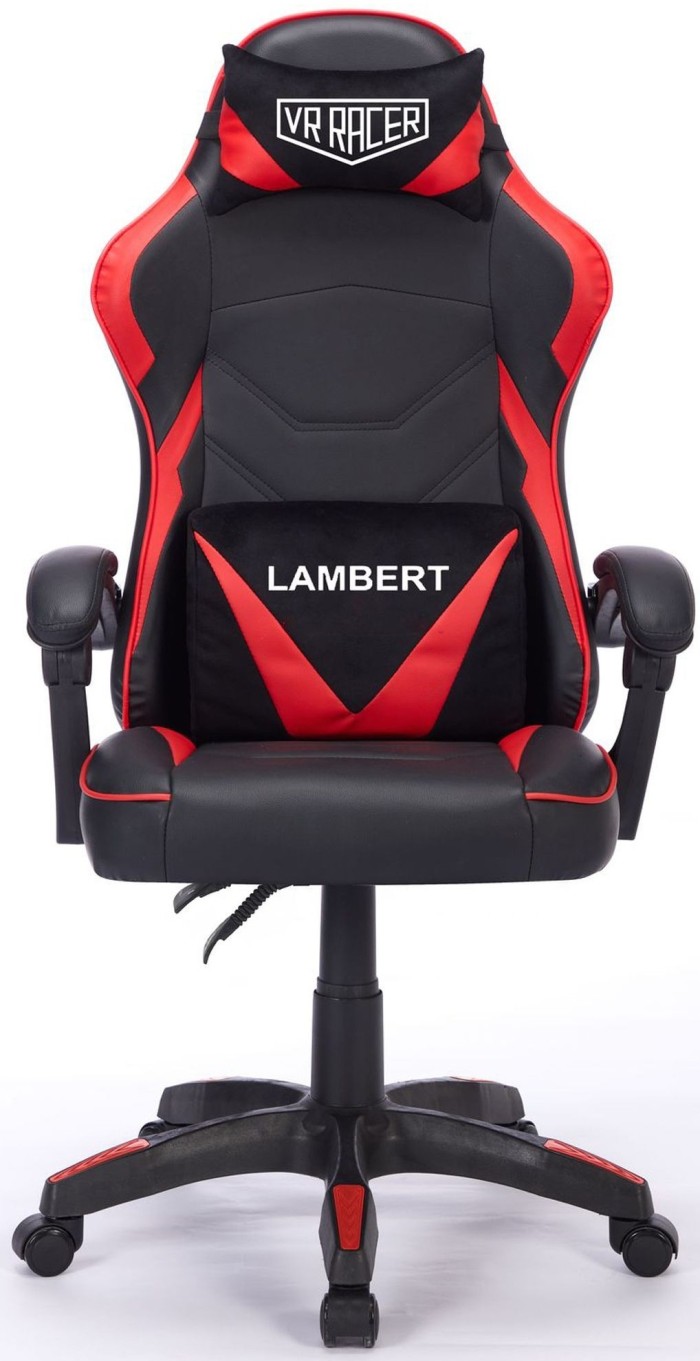 Крісло AMF геймерське VR Racer Dexter Lambert чорний/червоний